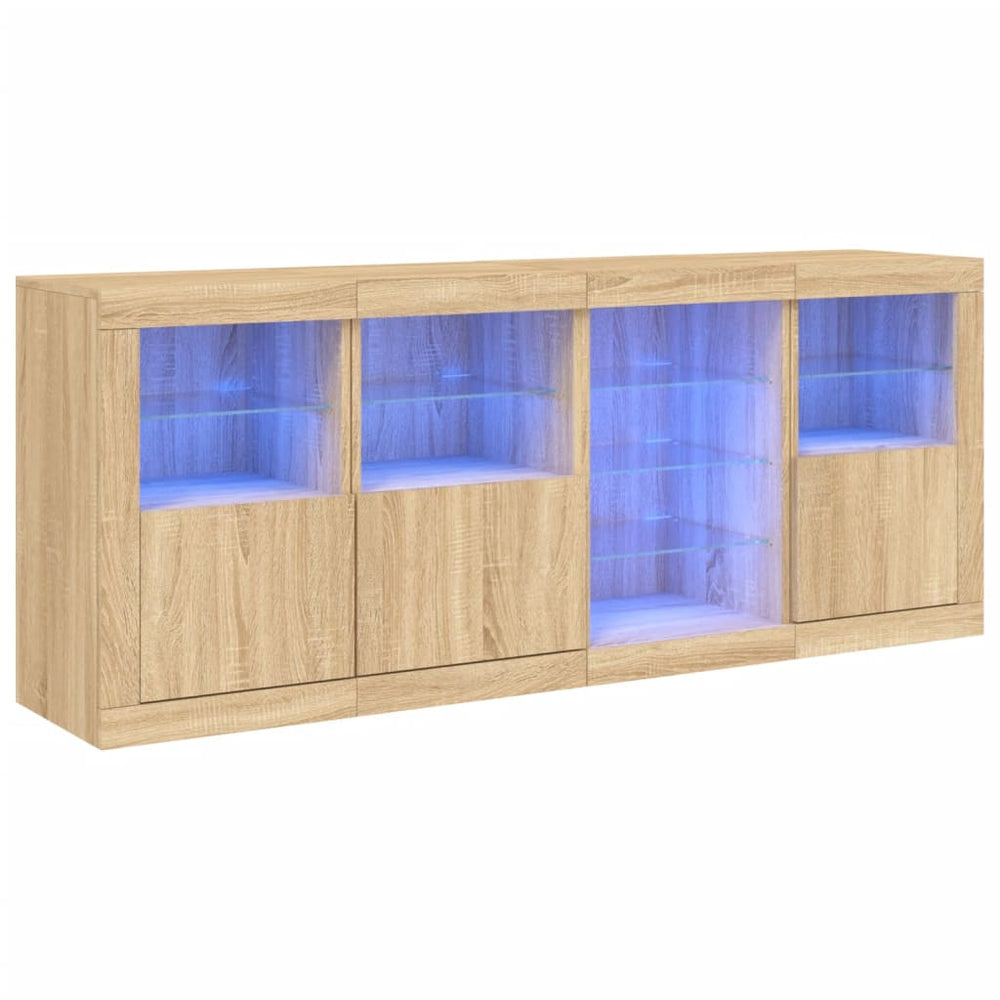 Sideboard mit LED Sonoma-Eiche 164 cm
