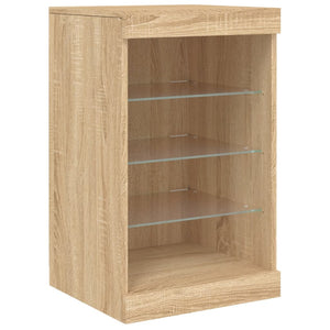 vidaXL Sideboard with LED Lights Sonoma Oak 164x37x67 cm
