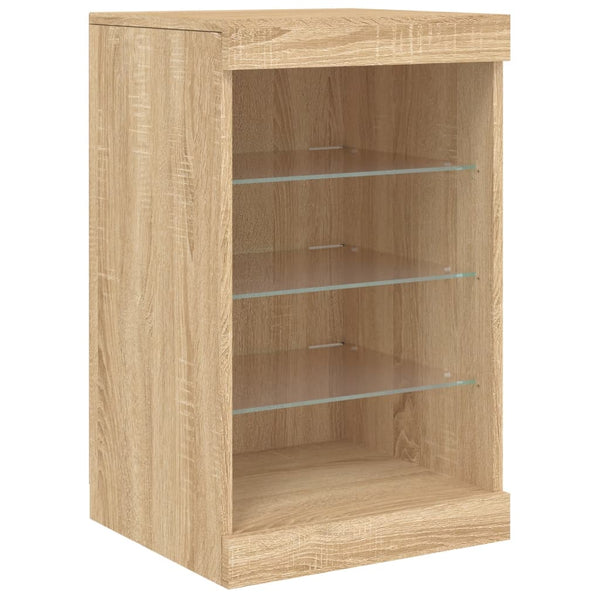 vidaXL Sideboard with LED Lights Sonoma Oak 164x37x67 cm