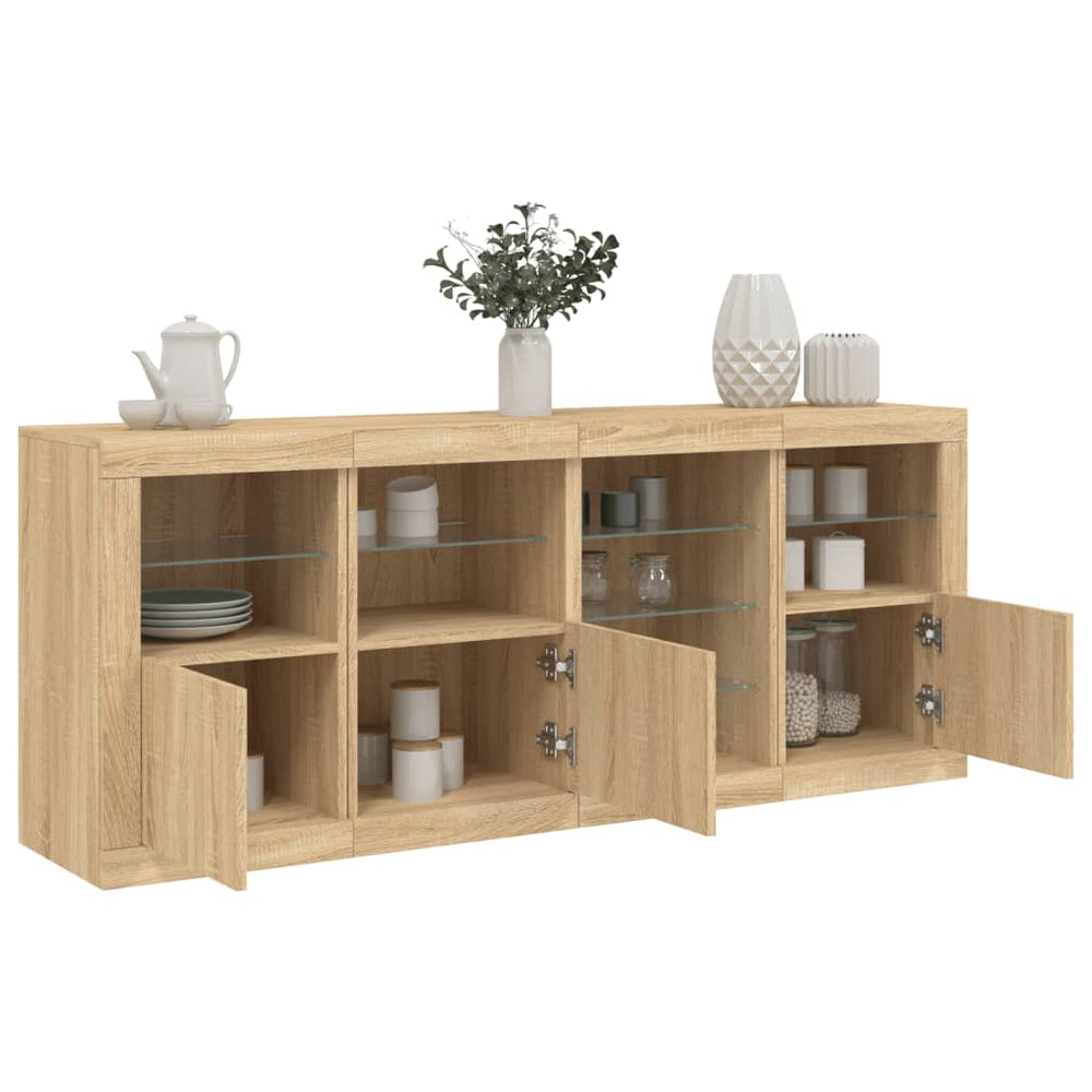 Sideboard mit LED Sonoma-Eiche 164 cm