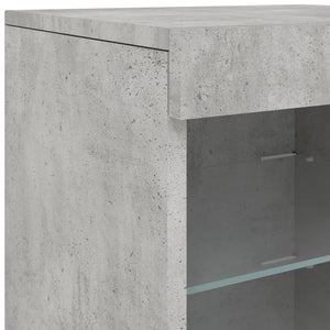 Sideboard mit LED Betongrau 164 cm