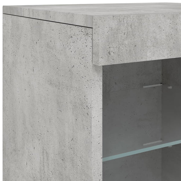 Sideboard mit LED Betongrau 164 cm