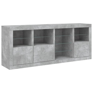 Sideboard mit LED Betongrau 164 cm
