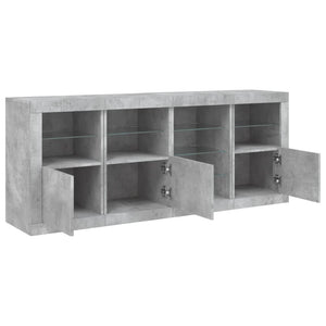 Sideboard mit LED Betongrau 164 cm