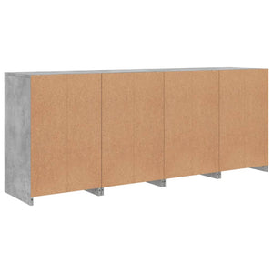 Sideboard mit LED Betongrau 164 cm