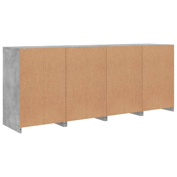Sideboard mit LED Betongrau 164 cm