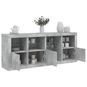 Sideboard mit LED Betongrau 164 cm