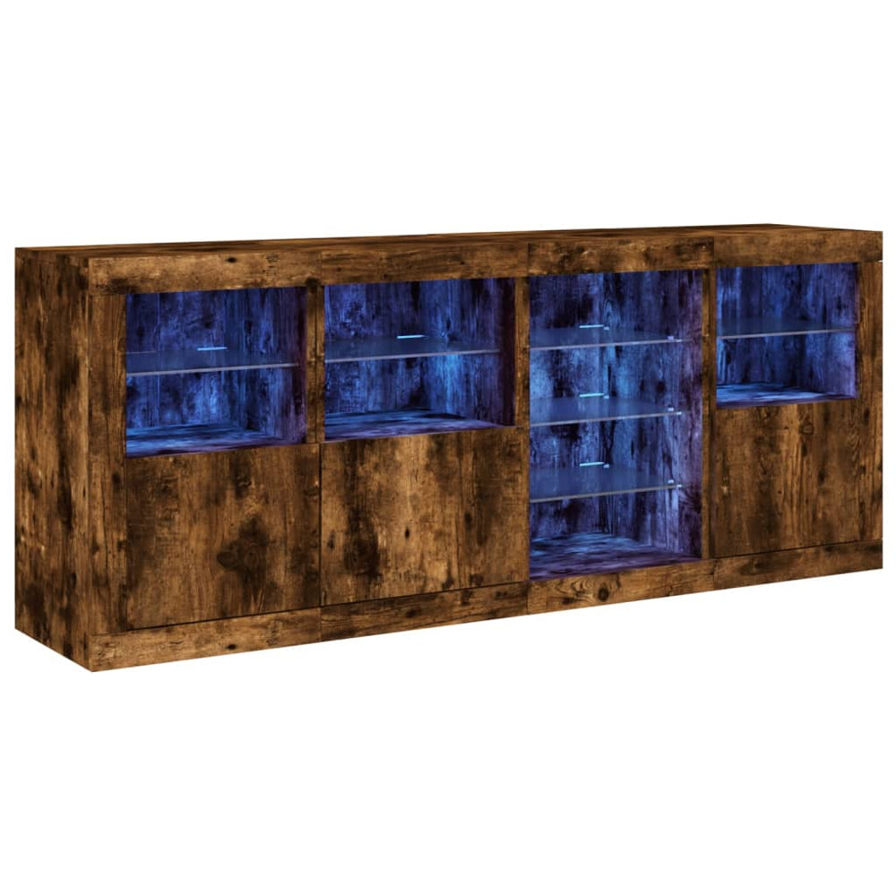 Sideboard mit LED Räuchereiche 164 cm