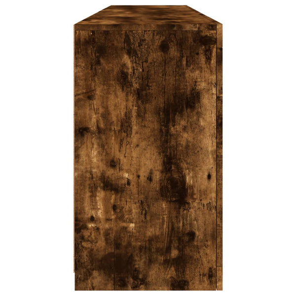 vidaXL Sideboard with LED Lights Smoked Oak 164x37x67 cm