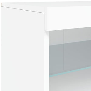 Sideboard mit LED Weiß 123x37x67 cm