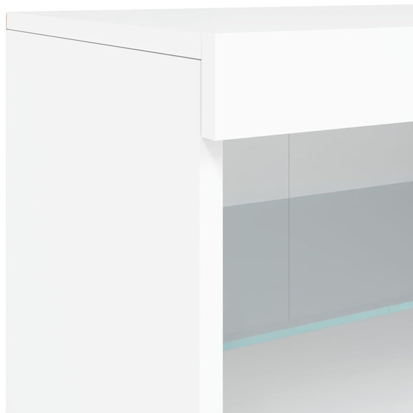 Sideboard mit LED Weiß 123x37x67 cm