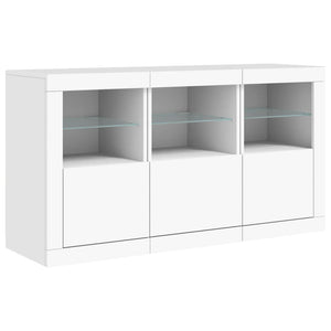 Sideboard mit LED Weiß 123x37x67 cm