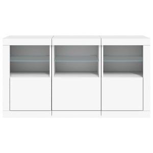 Sideboard mit LED Weiß 123x37x67 cm
