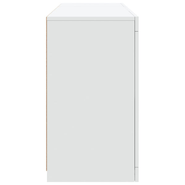 Sideboard mit LED Weiß 123x37x67 cm