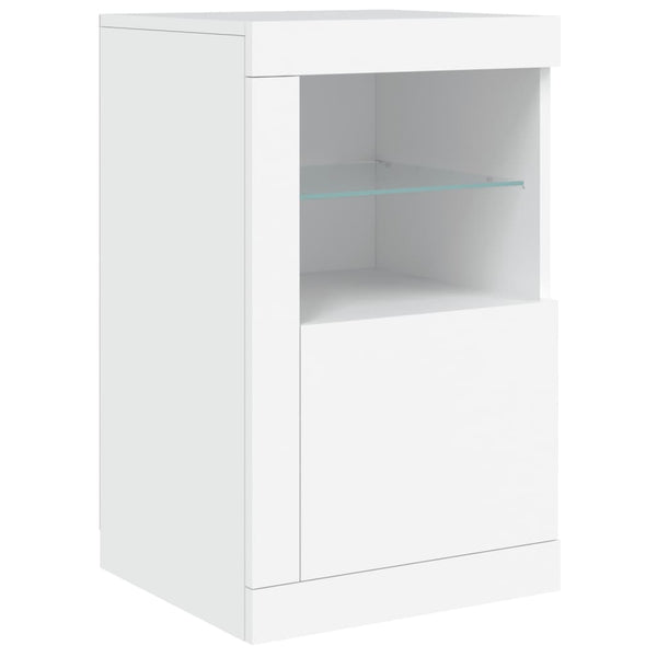 Sideboard mit LED Weiß 123x37x67 cm
