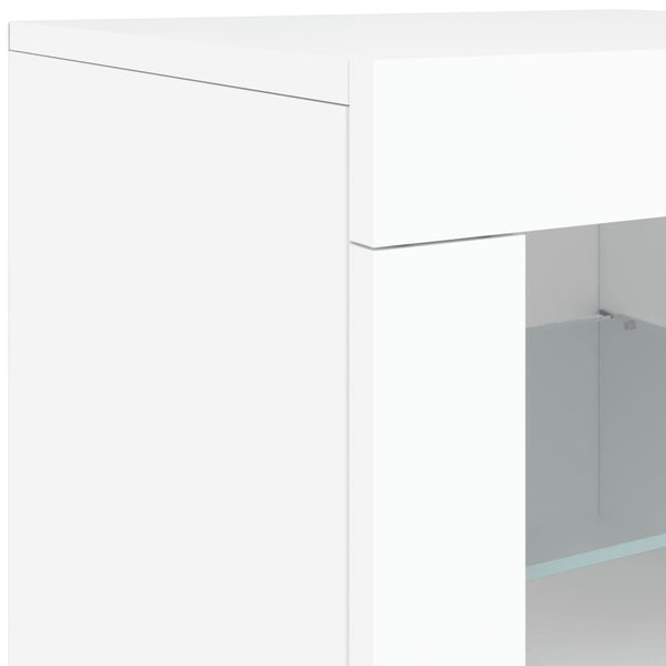 Sideboard mit LED Weiß 123x37x67 cm