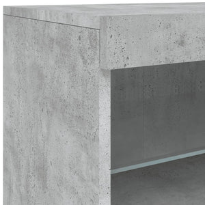 Sideboard mit LED Betongrau 123 cm