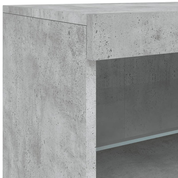 Sideboard mit LED Betongrau 123 cm
