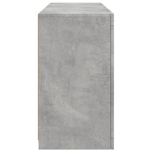 Sideboard mit LED Betongrau 123 cm
