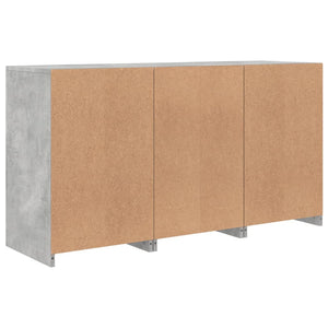 Sideboard mit LED Betongrau 123 cm