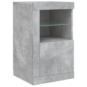 Sideboard mit LED Betongrau 123 cm