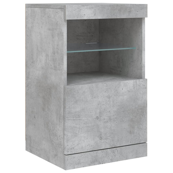 Sideboard mit LED Betongrau 123 cm