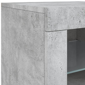 Sideboard mit LED Betongrau 123 cm