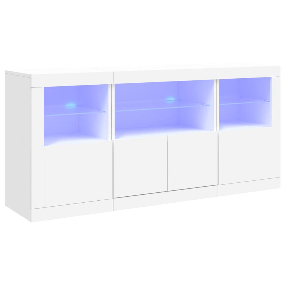 Sideboard mit LED Weiß 142,5 cm