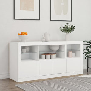 Sideboard mit LED Weiß 142,5 cm