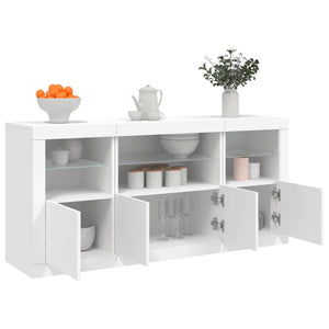 Sideboard mit LED Weiß 142,5 cm