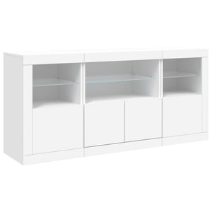 Sideboard mit LED Weiß 142,5 cm