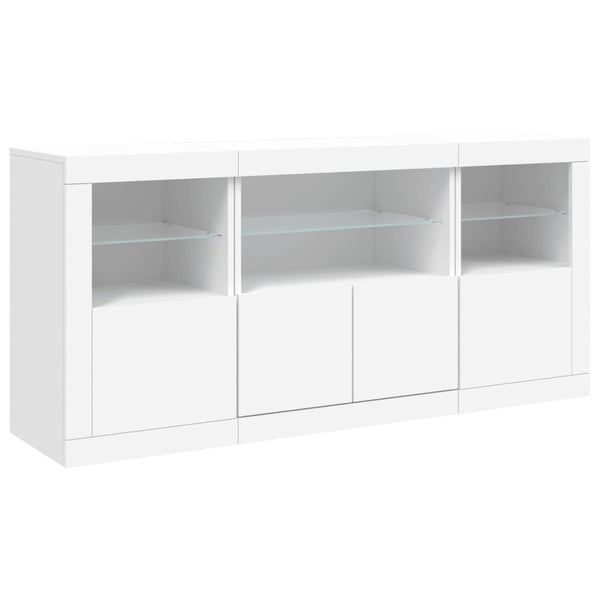 Sideboard mit LED Weiß 142,5 cm