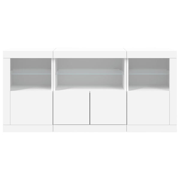 Sideboard mit LED Weiß 142,5 cm