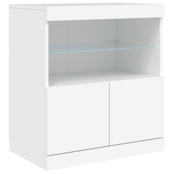 Sideboard mit LED Weiß 142,5 cm