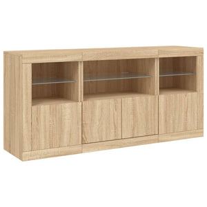 Sideboard mit LED Sonoma-Eiche 142,5 cm