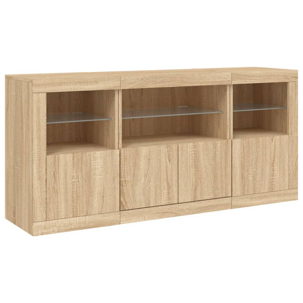 Sideboard mit LED Sonoma-Eiche 142,5 cm