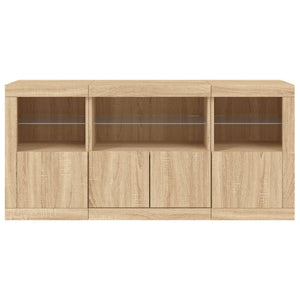 Sideboard mit LED Sonoma-Eiche 142,5 cm