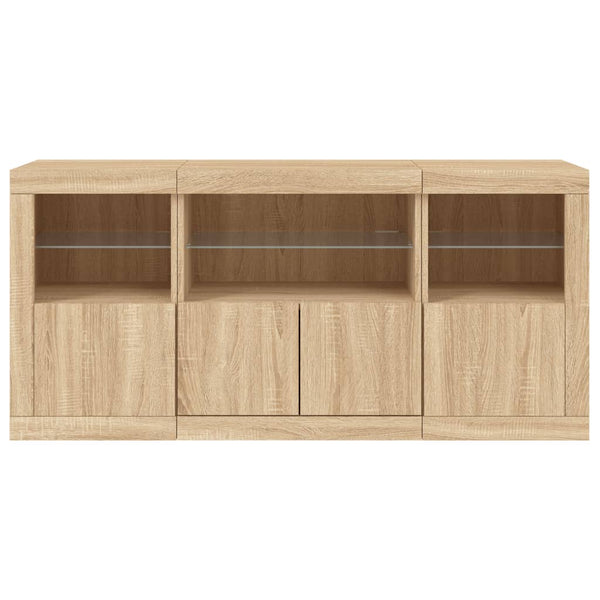 Sideboard mit LED Sonoma-Eiche 142,5 cm