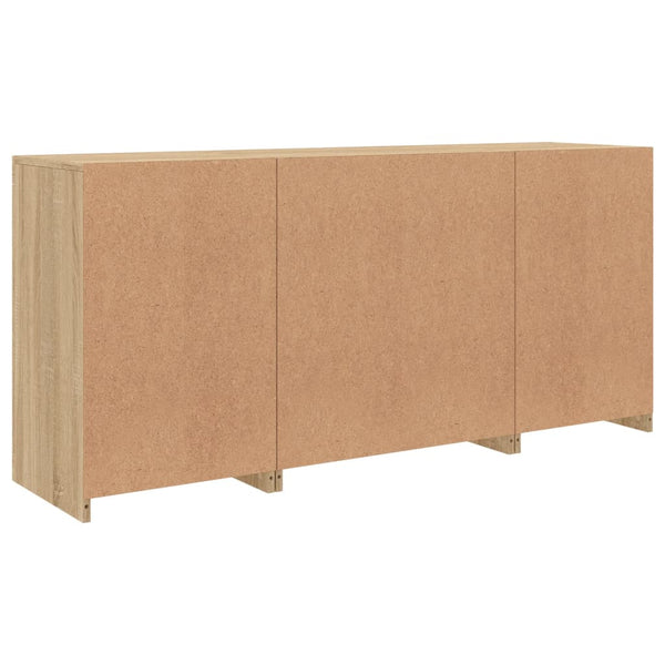 Sideboard mit LED Sonoma-Eiche 142,5 cm