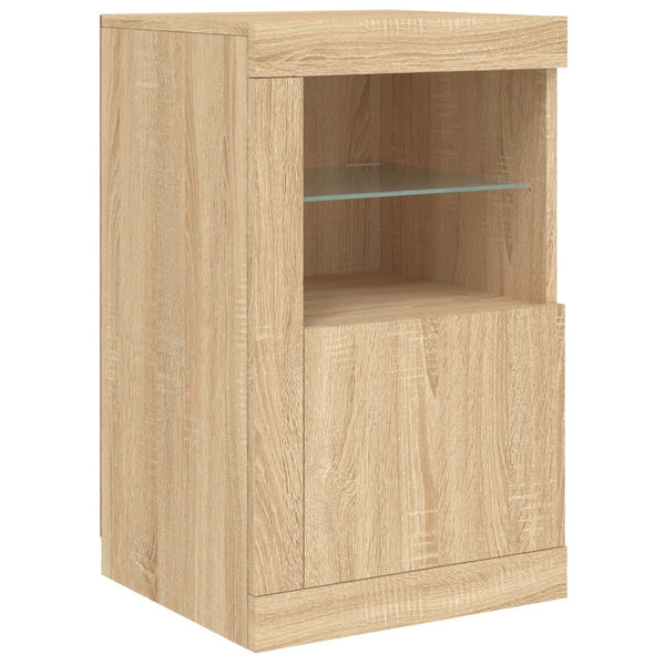 Sideboard mit LED Sonoma-Eiche 142,5 cm