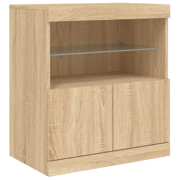 Sideboard mit LED Sonoma-Eiche 142,5 cm