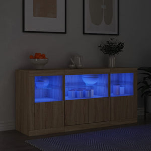 Sideboard mit LED Sonoma-Eiche 142,5 cm
