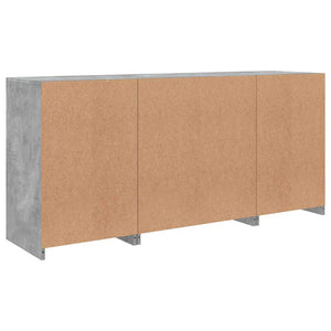 Sideboard mit LED Betongrau 142,5 cm