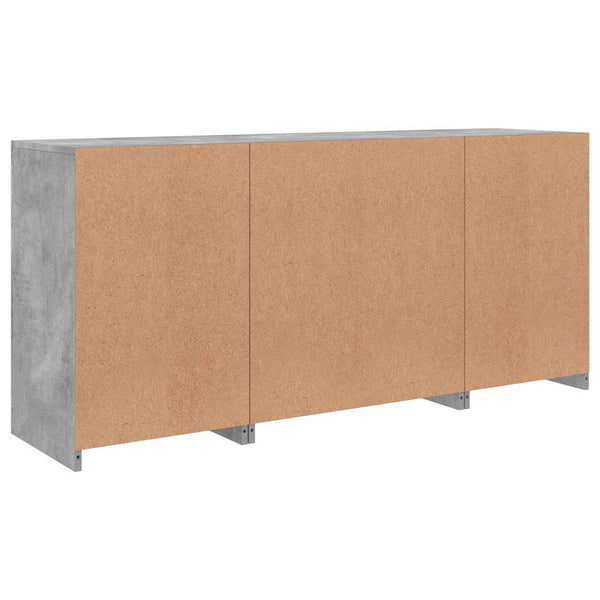 Sideboard mit LED Betongrau 142,5 cm