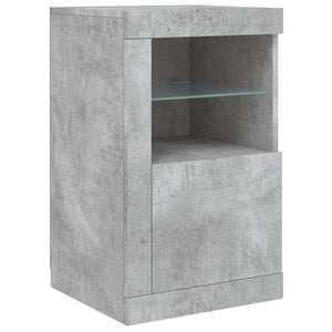 Sideboard mit LED Betongrau 142,5 cm