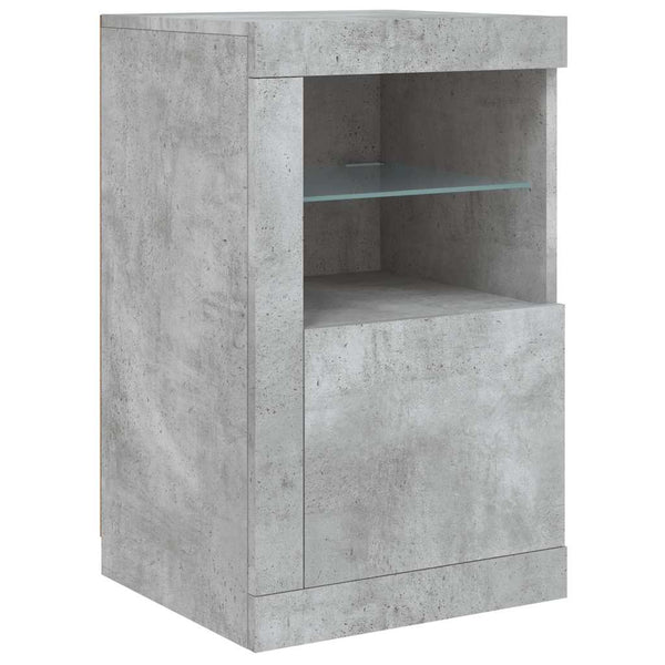 Sideboard mit LED Betongrau 142,5 cm