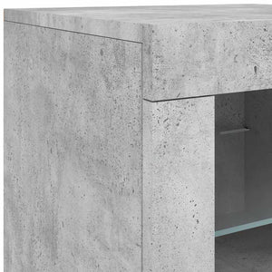 Sideboard mit LED Betongrau 142,5 cm