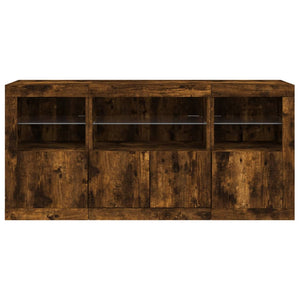 Sideboard mit LED Räuchereiche 142,5 cm