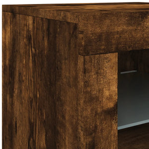 Sideboard mit LED Räuchereiche 142,5 cm