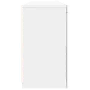 Sideboard mit LED-Leuchten, Weiß, 163 cm